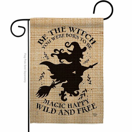 CUADRILATERO 13 x 18.5 in. Falltime Halloween Be the Witch Garden Flag CU4094593